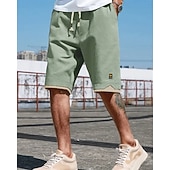 economico Pantaloncini casual-Per uomo Pantaloncini Pantaloncini estivi Pantaloncini casual Tasche A cordoncino Vita elastica Collage Comfort Traspirante Breve Esterno Da mare Sport Informale Nero Blu