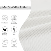 cheap Tank Tops-Men&#039;s Waffle Tank Top Tank Top Vest Undershirt Sleeveless V Neck Summer Patchwork Fashion Classic Comfortable Zipper Street Casual Sports Black White Orange Top Tee for Men