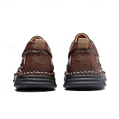abordables Zapatos Informales con Cordones-Zapatos de senderismo para exteriores para hombre con parte superior de piel sintética duradera y suela resistente: zapatillas cómodas con cordones para uso diario y aventuras
