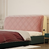 preiswerte Bettwäsche-Zubehör-Flanell gepolsterte Bettkopfteilabdeckung dehnbare Kopfteilabdeckungen staubdichtes All-Inclusive elastisches Leder/Holz/Eisen Bettkopfstützschutzabdeckung