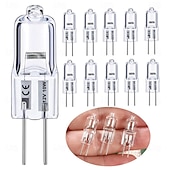 cheap LED Bi-pin Lights-G4  Bi-pin Base Halogen Bulb 12V 10W 20W G4 Halogen Light Bulb for Under Cabinet Puck Light Chandeliers Accent Lights Track Lighting 20pcs