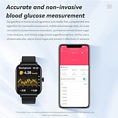 olcso Okosórák-Cardica Okosóra Férfiaknak Vércukorszint Mérővel Bluetooth Hívás Pulzus és Vérnyomás Követés IP67 Vízálló Fitness Követő