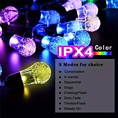 זול אורות מיתר סולאריים-5m-20leds חיצוני צבע סולארי כדור בועה מחרוזת אור חצר קמפינג אוהל גן חתונה פסטיבל אווירה קישוט מחרוזת אור