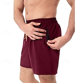 cheap Men&#039;s Boxer Swim Trunks-Men&#039;s Swim Trunks Swim Shorts Board Shorts Bottoms Drawstring 2 in 1 with Pockets Swimming Surfing Beach Water Sports Solid Colored Summer Spring