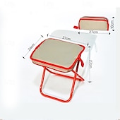 abordables Mobilier de camping-1pc tabouret pliable tabouret pliable avec sac de rangement - siège de camping portable et organisateur