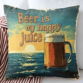 billige &quot;Quotes&amp;Saying Style&quot;-Øl Entusiast Dekorative Kasteputer Deksel 1PC Myk Kvadratisk Sofa Pute Sak Puteputer Soverom Stue Sofa Stol