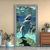 billige Dørdeksler-Morsomme Dyre Dørdekorasjoner Dørdeksler Syng Hval Dørteppe Dørgardin Dekorasjon Bakgrunn Innendørs/Utendørs Dørbanner Forsidegård