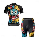 Недорогие Комплекты мужской одежды-Муж. Велокофты и велошорты Мультипликация С короткими рукавами Велоспорт Наборы одежды с 3 задними карманами Горные велосипеды Шоссейные велосипеды