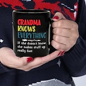 baratos Canecas &amp; Chávenas-caneca de café preta retrô vintage caneca de cerâmica com design gráfico 12oz/330ml presente perfeito para amigos dia das mães casamento