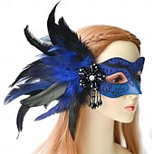 preiswerte Maske-Karnevalsmaske Venezianische Maske Columbina Erwachsene Herren Damen Halbes Gesicht Party Maskerade Karneval von Venedig Karneval Einfaches Karnevalskostüm