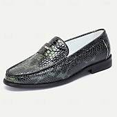preiswerte Loafer aus hochwertigem Leder-Luxuriöse Herren-Loafer aus echtem Leder – Slipper mit Schlangenmuster für formelle Anlässe und Business-Kleidung
