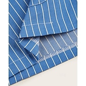 abordables Blazers Clásicos para Hombres-Hombre Graduación chaqueta Negocio Fiesta de Cóctel Fiesta de Boda Moda Casual Primavera Otoño Mezcla de Algodón Rayas Bolsillo Botones Cómodo Botonadura Simple Chaqueta de sport Azul Real