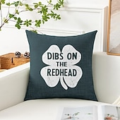 voordelige Vakantie kussensloop-Sint Patrick's Dag Decoratieve Toss Kussens Hoes 1PC Zachte Vierkante Bank Kussenhoes Sloop voor Slaapkamer Woonkamer Bank Stoel Iers