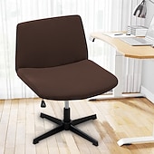 ieftine Futon Sofa Cover-Huse pentru scaun fără brațe, huse moale pentru scaun de birou, rezistente la zgârieturi de pisică