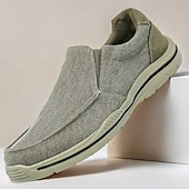 levne Pánské nazouváky a mokasíny-pánské ležérní slip-on tenisky – pohodlné plátěné boty s lehkou podrážkou pro outdoorové aktivity, denní nošení i dovolenou