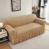 cheap Sofa Cover-Elastic Jacquard Fabric Sofa Cover Stretch Couch Cover Sectional L Shape Sofa Slipcover Corner Case for Living Room 1/2/3/4 Seat