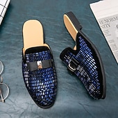 preiswerte Clogs &amp; Pantoletten für Herren-Herren-Slipper aus braunem Wildleder mit metallisch-goldenen Nieten und Schleifenakzent – stilvolle Freizeit-Loafer für den Alltag und besondere Anlässe