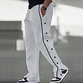 abordables Pantalones de deporte-Hombre Pantalones deportivos Pantalones de Deporte Pantalones Bolsillo Correa Cintura elástica Plano Comodidad Deporte Diario Moda Casual Azul Real Caqui Microelástico