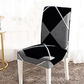 cheap Dining Chair Cover-Arrival Super Fit Stretch Removable Washable Short Dining Chair Protector Cover Seat Slipcover for Hotel Dining Room Ceremony Banquet Wedding Party