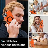 Недорогие Чехлы для iPhone-телефон Кейс для Назначение iPhone 16 Про Макс Плюс Айфон 15 Про Макс Плюс iPhone 14 13 12 11 Pro Max Plus Кейс на заднюю панель со стендом Защита от удара Ретро ТПУ