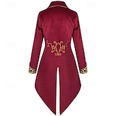 tanie Odzież wierzchnia-Retro / vintage Średniowieczne Renesansowa Płaszcz Frak Ren Faire Książę Wampir Szlachcic Żakard Męskie Królewski Steampunk Halloween Karnawał Bal maskowy Karnawał Spektakl LARP Dla dorosłych Płaszcz