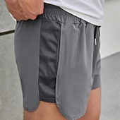 cheap Mens Active Shorts-Men&#039;s Athletic Shorts Shorts Running Shorts Gym Shorts Sport Daily Quick Dry Comfortable Pocket Drawstring Elastic Waist Plain Short Gymnatics Casual Activewear Black Blue Micro-elastic