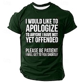 お買い得  メンズおもしろTシャツ-メンズ面白いTシャツ - 『まだ不快にさせていない人に謝りたい』皮肉なユーモアライフスタイルグラフィックティー