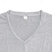 billiga grundläggande t-shirts-Herr T-shirt T-shirt med V-ringad Kortärmad tröja T-tröja Kortärmad V-hals Alla årstider Slät Mode Designer Sexig Semester Gata Utekväll Svart Vit Röd Topp t-shirt för män