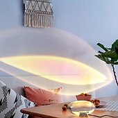 رخيصةأون مصباح جهاز عرض غروب الشمس-مصباح زخرفي كريستالي led مزود بمنفذ USB مصباح ليلي مزود بقوس قزح وغروب الشمس وإضاءة ملونة RGB لتزيين الغرفة هدية فريدة للأصدقاء