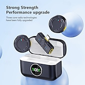 cheap Microphones-New Q81 wireless lapel clip microphone one to two with charging case Douyin live broadcast intelligent noise reduction wireless mini