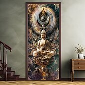 levne Kryty dveří-Bohemian Buddha Dveřní Dekorace Dveřní Kryty Dveřní Gobelín Dveřní Závěs Dekorace Pozadí Vnitřní/Venkovní Dveřní Banner pro Vchodové Dveře Usedlosti