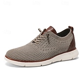 preiswerte Sneaker für Herren-Atmungsaktive Strick-Sneaker für Herren mit Kunstlederakzenten – stylische, leichte Sportschuhe für die Freizeit und den Komfort im Alltag