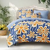 cheap 100% Cotton-100% Cotton Duvet Cover Set Floral Pattern Comforter Set 2/3PCS Luxury Bedding Set Home Decor Bedding Gift King Queen Full Size
