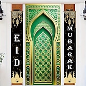 billige Ferievev-Ramadan Mubarak Dørdekorasjoner Dørdeksler Dør Teppe Dørgardin Dekorasjon Bakgrunn Innendørs/Utendørs Dørbanner Frontdør Gårdsbruk