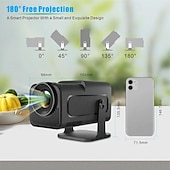 Недорогие Проекторы-Интеллектуальный проектор 1080p Vision 1080p HD 400 яркость ANSI для Android 11.0 два диапазона Wi-Fi поворот на 180 градусов для домашнего кинотеатра и использования на открытом воздухе