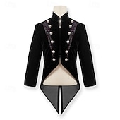 abordables Ropa de calle-Punk y gótico Medieval Steampunk Abrigo Baile de Máscaras Vampiros Doctor de plaga Hombre Real Steampunk Carnaval Mascarada Fiesta Adulto Chaqueta
