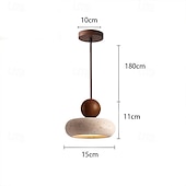 economico Luci a sospensione-lampadario a sospensione da comodino in stile wabi-sabi, travertino giallo, piccola luce pendente 85-265v
