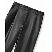 cheap Casual Pants-Men&#039;s Trousers Casual Pants Lederhosen Pocket Plain Comfort Outdoor Daily Fashion Casual Black Micro-elastic