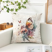 cheap Floral &amp; Plants Style-Rustic Floral Decorative Toss Pillows Cover 1PC Soft Square Couch Cushion Case Pillowcase for Bedroom Livingroom Sofa Chair