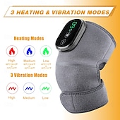 cheap Body Massager-Heated Knee Massager Shoulder Brace 3-In-1 Heated Knee Elbow Shoulder Brace Wrap Vibration Knee Heating Pad 3 Adjustable Vibrations And Heating Modes for Knee Elbow Shoulder Relax Leg Warmers