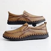 preiswerte Herrenpantoletten &amp; -slipper-Freizeit-Schlupfschuhe aus Kunstleder für Herren mit Steppnähten – bequemes, atmungsaktives Alltagsschuhwerk für Outdoor- und Freizeitaktivitäten