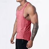 preiswerte Fitness Tank-Tops-Herren Tank Top Weste Unterhemd Ärmelloses Shirt Ärmellos U-Ausschnitt Sommer Einfach Mode Designer Basic Urlaub Straße Ausgehen Schwarz Rosa Marineblau Top T-Shirt für Herren