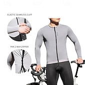 billiga Tröjor för män-Herr Dam Cykeltröja Långärmad Cykel Tröja med 3 bakfickor Bergscykling Andningsfunktion Snabb tork Svart Vit Grön sporter Kläder