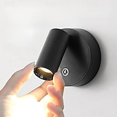 abordables veilleuses à capteur-Spot LED tricolore à intensité variable, rotatif à 360 °, commande tactile, support mural magnétique, parfait pour la chambre, le salon, les escaliers et les armoires