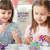 abordables Articles de fête-kit de peinture de coquillages pour enfants - arts &amp;cadeaux d&#039;artisanat pour garçons et filles - kits d&#039;activités d&#039;artisanat de Pâques - jouets cadeaux d&#039;activités artistiques créatives pour les 6 7