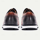 economico Scarpe da ginnastica in pelle premium-sneakers brogue in vera pelle da uomo – scarpe oxford vintage con punta a coda di rondine fatte a mano con dettagli classici traforati per abbigliamento business e casual