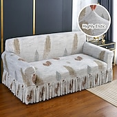 baratos Cobertura de Sofa-1 peça capa de sofá elástica com saia capa de sofá impressa protetor de móveis para quarto sala de estar decoração de casa