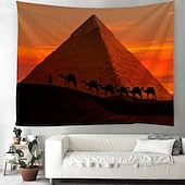 preiswerte Landschaftsteppich-Landschaft Ägypten Pyramide Hängender Wandteppich große Wandteppich Wanddekoration Fotografie Hintergrund Decke Vorhang Wohnraum Schlafzimmer Dekoration Wüstenschafe