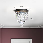 cheap Unique Chandeliers-Crystal Chandelier LED Round Ceiling Light with LED Brightness Hall Lights 110-240V