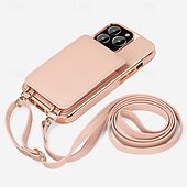 economico Cover per iPhone-telefono Custodia Per iPhone 16 15 14 Pro Max Plus 13 Pro Max Copertura Posteriore con Supporto Magnetico con Cordino Retrò Placcatura Pelle PU